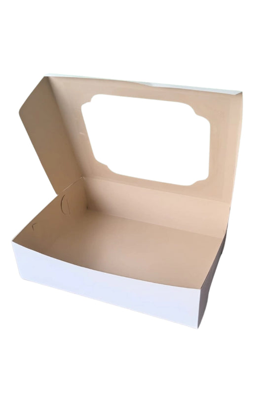 Caja para Pastel 48 cm - Paq c/5 cajas | con o sin Ventana | 48 x 35.5 x 12.5 cms