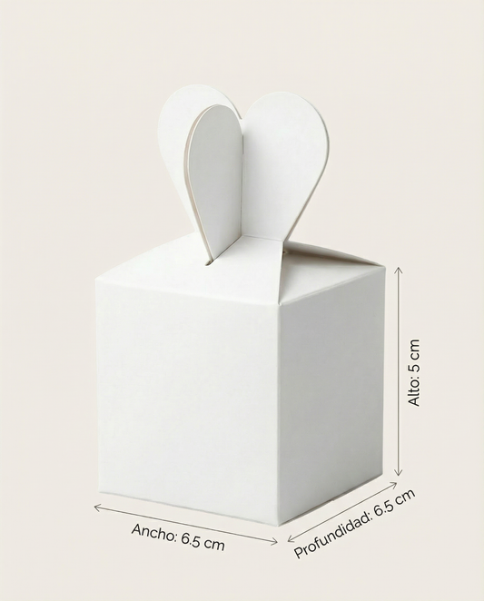 Caja Moñito Mini – Paq c/5 Pzas | Variedad de Colores | 6.5 x 6.5 x 5 cm