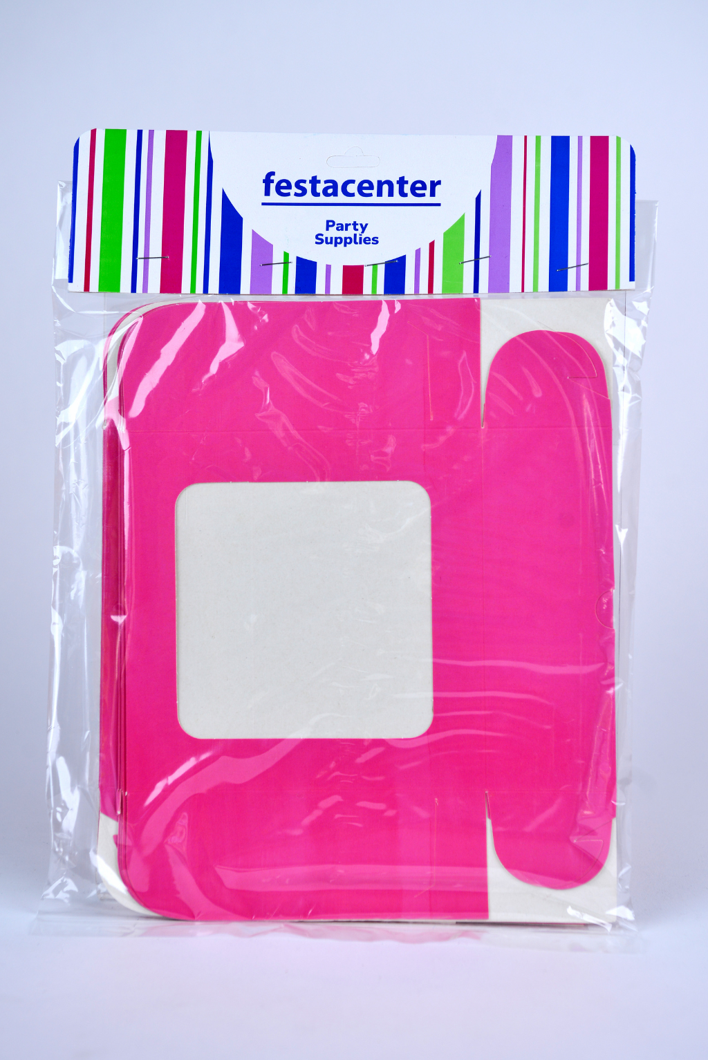 Caja Estandar 14 c/ventana – Paq c/5 Pzas | Variedad de Colores | 14 x 14 x 5 cms