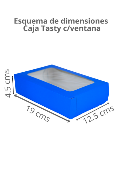 Caja Tasty c/ventana – Paq c/5 Pzas | Variedad de Colores | MENUDEO