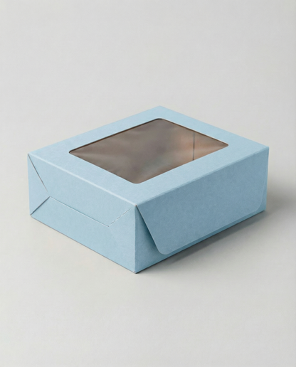 Caja Estandar 16 c/ventana – Paq c/5 Pzas | Variedad de Colores | 16 x 16 x 7.5 cms