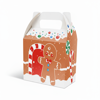Caja de Dulces Mediana - Paq c/10 pzas | Varierdad de Diseños NAVIDAD | 13.5 × 7.2 × 18.5 cms