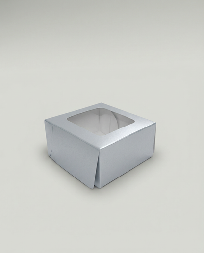Caja Estandar 10 c/ventana – Paq c/5 Pzas | Variedad de Colores | 10 x 10 x 5 cm
