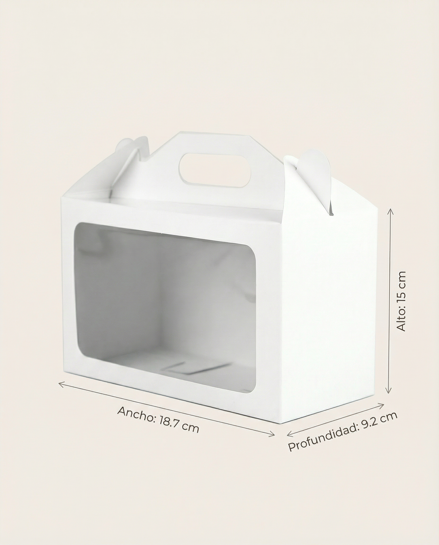 Caja Jumbo c/ventana – Paq c/5 Pzas | Variedad de Colores | 18.7 x 15 x 9.2 cms